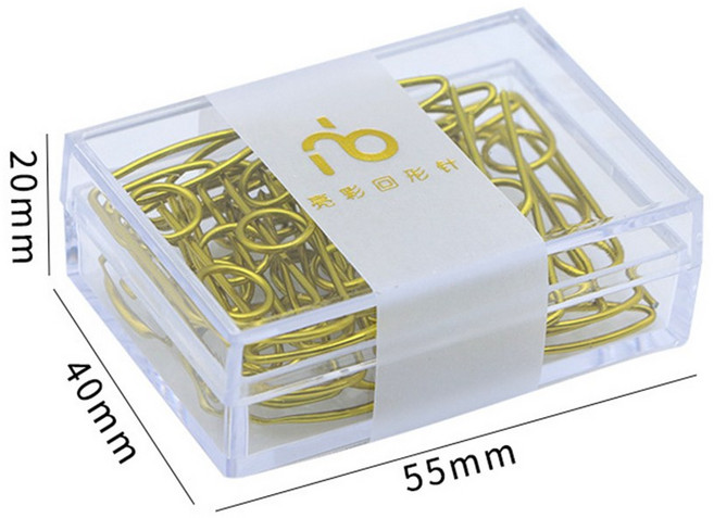 電鍍可愛造型金屬迴紋針, 1個, 金色珍珠奶茶10入