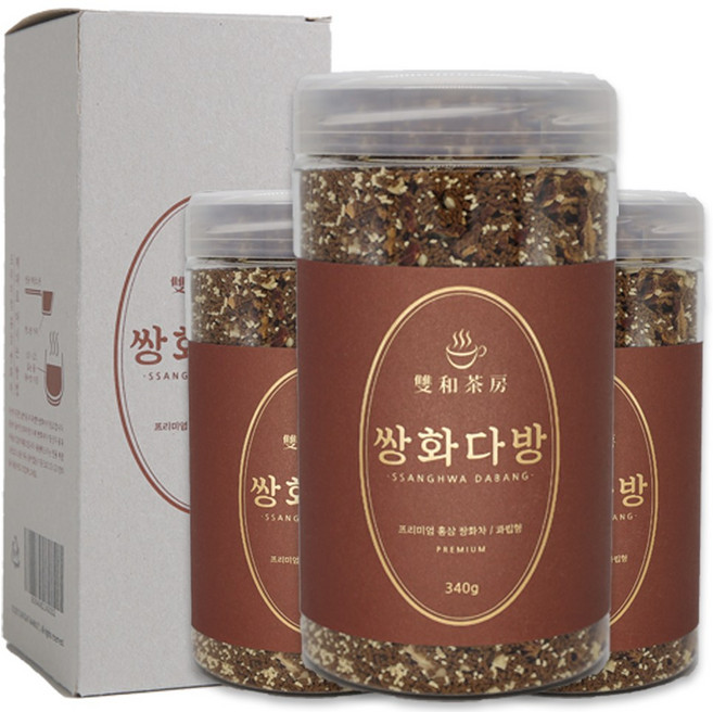 쌍화다방 프리미엄 홍삼 쌍화차, 340g, 1개입, 3개
