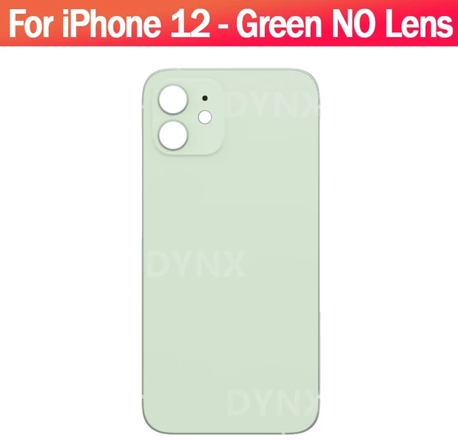 호환 12 후면 유리 커버 빠른 교체용 하우징 배터리 빅홀 (렌즈 없음), 03 For iPhone12 Green