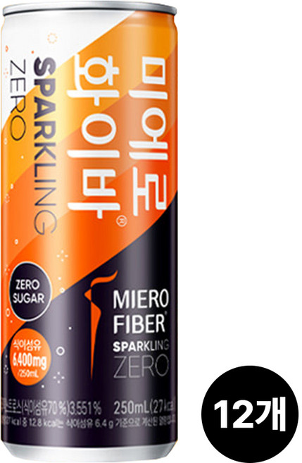 미에로화이바 스파클링제로슈가 캔, 250ml, 12개