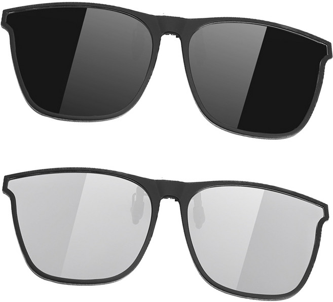 올데이리빙 UV차단 안경 위에 쓰는 편광 클립 선글라스 덮경 2개세트