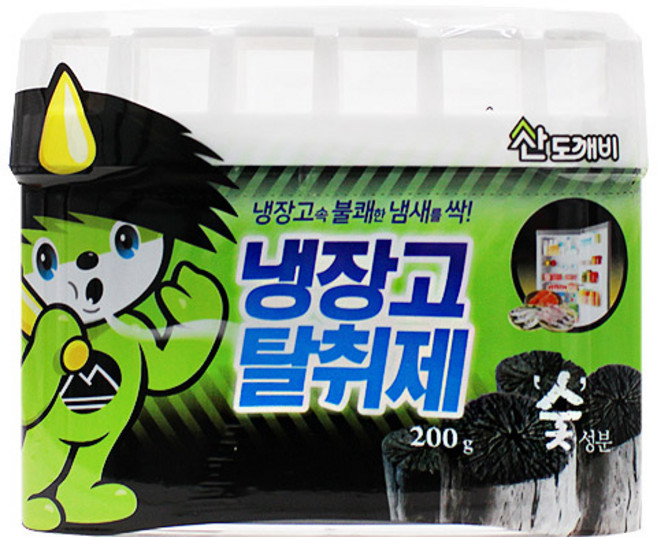 산도깨비 (슬림형) 냉장고 숯 탈취제 200g, 5개