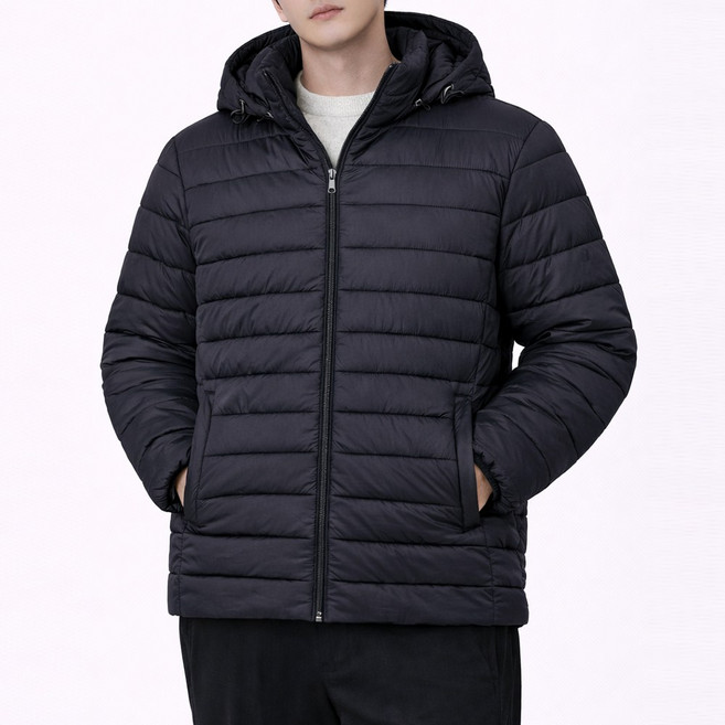 아소트 남성 후드 탈부착 경량패딩 점퍼 남자 패딩자켓 겨울 아우터