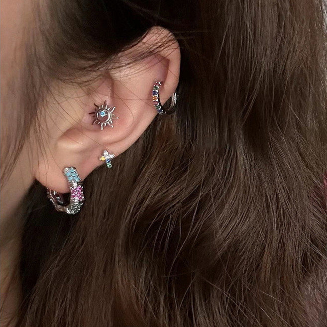 디프른티 유니크 큐빅 귀걸이세트