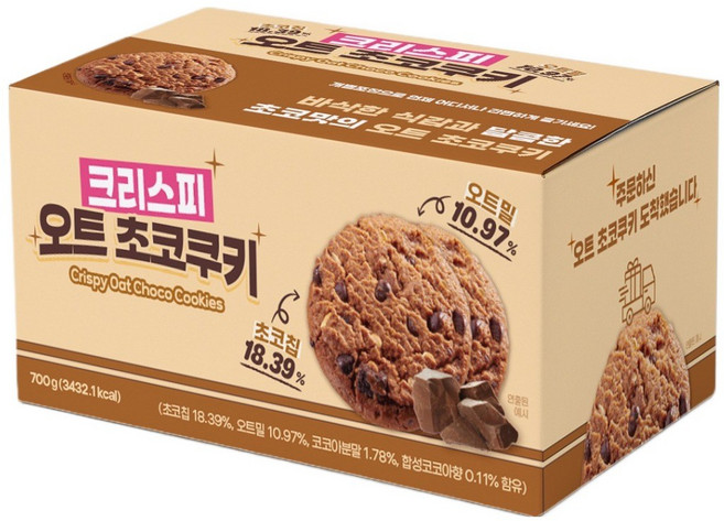 크리스피 오트 초코쿠키, 700g, 1개