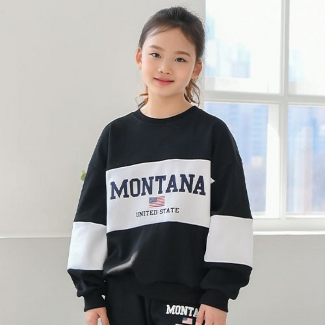 잭키드 여아용 몬타나 맨투맨티