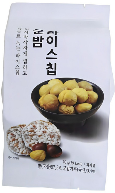 군밤이 들어간 쌀과자칩, 20g, 10개