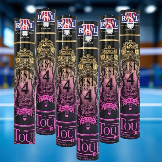 RSL 亞獅龍 No. 4 Plus 羽毛球, 5個, 4號（plus 5筒）團購價, 紫金, 12個裝