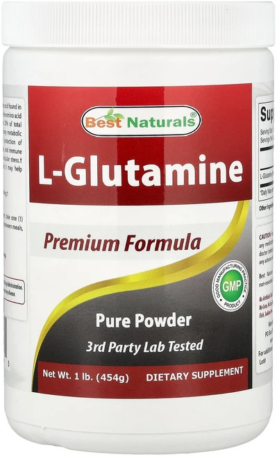 Best Naturals L-Glutamine 1 lb 454 g, Best Naturals, L-Glutamine, 1, 1개, 454g - 쿠팡