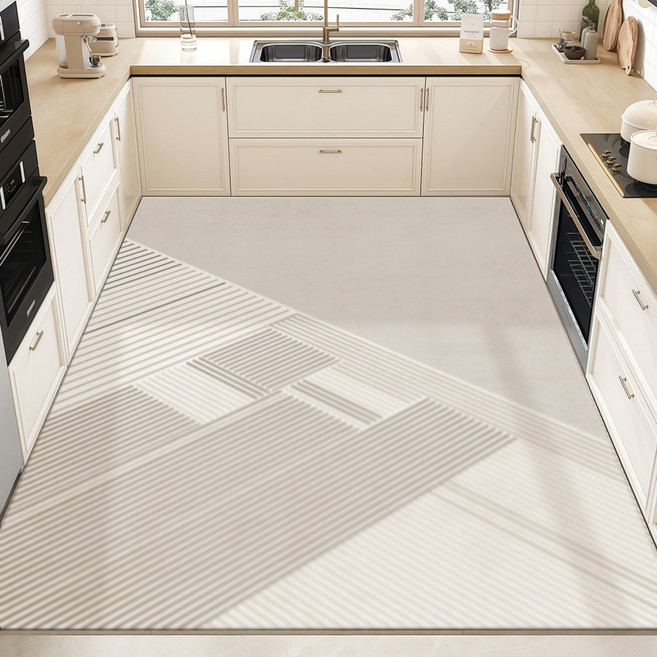 롱샹 주방매트 대형 가죽 주방 욕실 발매트 미끄럼방지 방수 싱크대매트 다용도 커팅 가능 매트, A01, 1개