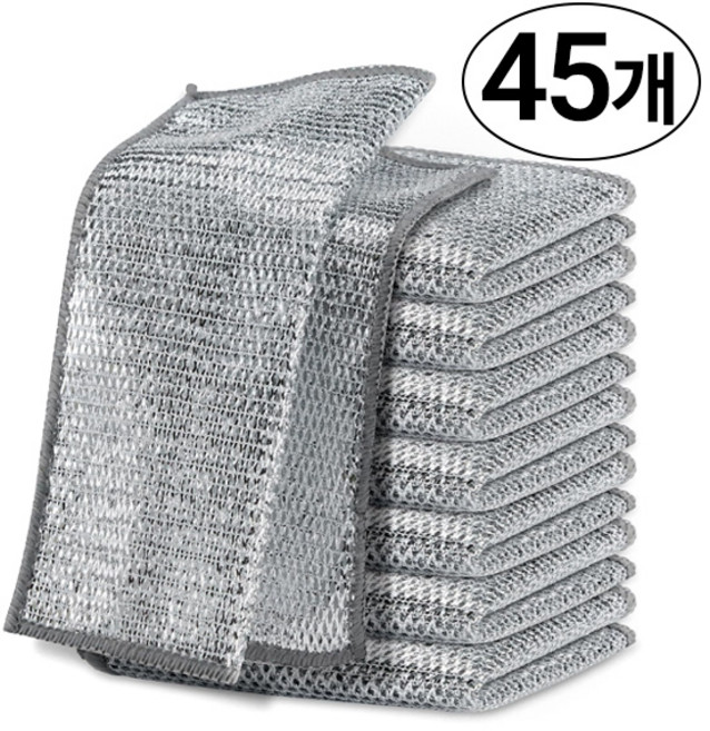 제로흠집 노스크래치 무흠집 찌든때 은사 수세미, 1세트, 45개입