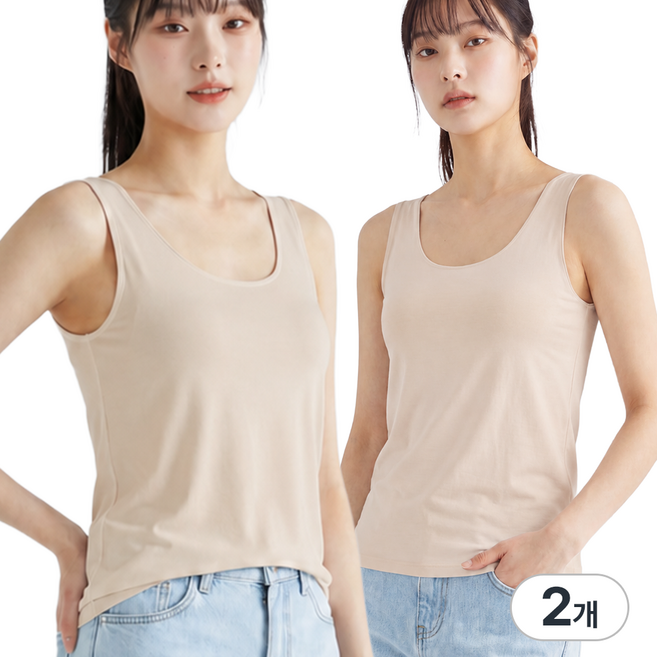 아네드 에어로핏 여성 냉감 심리스 여름 나시 1+1