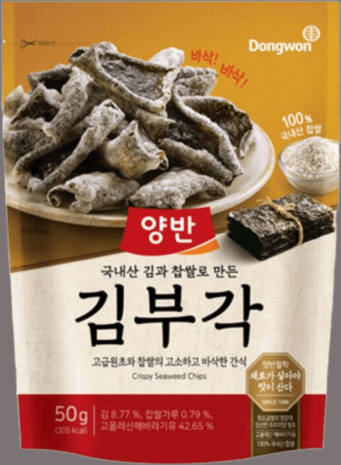 동원 양반 찹쌀 김부각 50g 8봉 외 3종 고소함, 4. 양반 김치 김부각 50g x 4개_3. 양반 새우, 4개