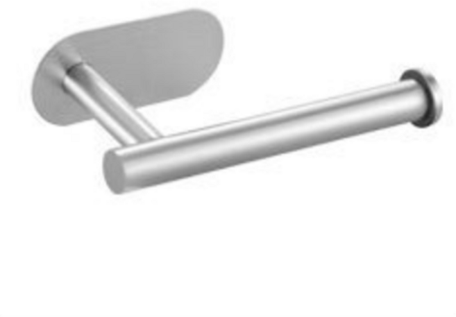 스테인리스 무타공 벽걸이 휴지 걸이대, 실버, 1개