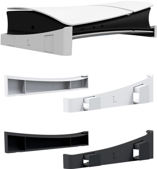 플스5 슬림 프로 거치대 스탠드 액세서리 수평가로형, 블랙 (P5S01), 1개, 블랙 (P5S01)