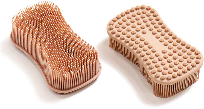 실리콘 수세미 주방 청소솔 세척 브러쉬 2개, 1세트