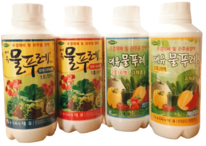 농사친구 수경 재배 영양제 양액 비료 대유 물푸레 A액 B액/식물 트리안 몬스테라 관주, 1호 엽체 화훼용 A액+B액 세트, 1개, 500ml