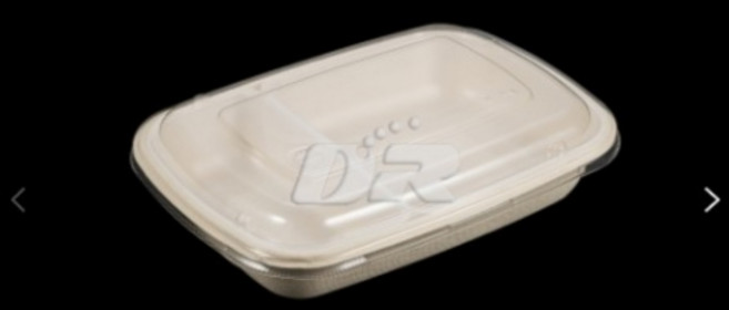 [두레] CR-750 300개/ 종이 펄프 사각 배달 포장 용기 밀키트 새우 닭 강정 꼬치 전자레인지용 치킨포장 덮밥 디저트포장 파스타용기 스파게티용기 트레이 족발용기 훈제 삼겹살, 뚜껑 (300개)