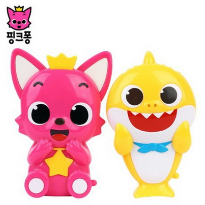 핑크퐁 아기상어 자동 목걸이 선풍기, 아기상어(노랑), 1개