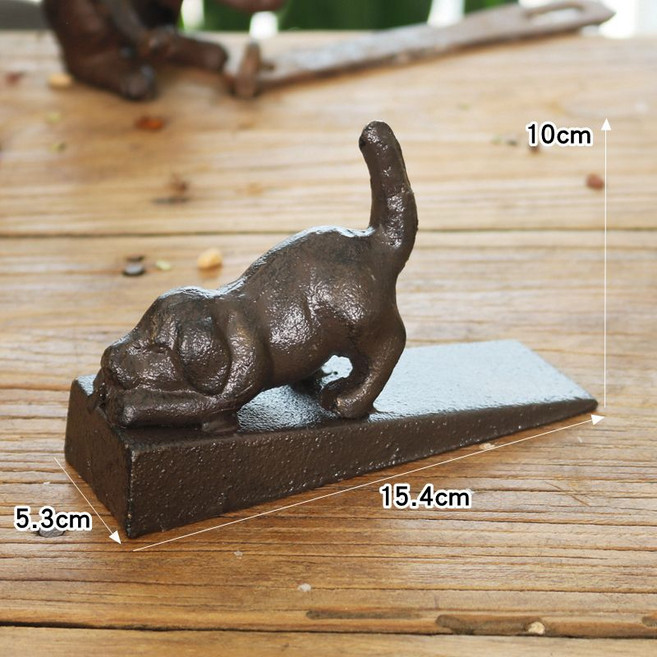 애니멀 도어 스토퍼 장식품 문틈 소리 닫힘 고정 손끼임, 강아지 빈티지, 1개