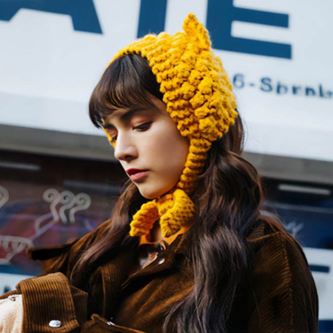 SANS 고양이 귀도리 모자 3color