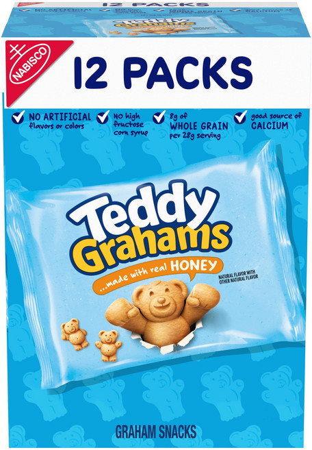 테디 그레이엄 허니 그레이엄 스낵 12개 스낵 팩 TEDDY GRAHAMS Honey Graham Snacks 12 s Snack Packs