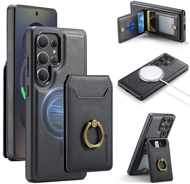 오솜 핸드폰 케이스 갤럭시 S24/S25 울트라/S25/S25플러스 맥세이프 카드 지갑 가죽 케이스