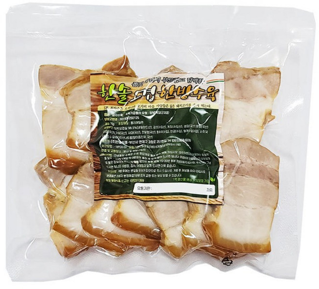 발열 용기 한방 통 보쌈 수육 캠핑음식 밀키트, 250g, 1개, 발열도시락용 보쌈