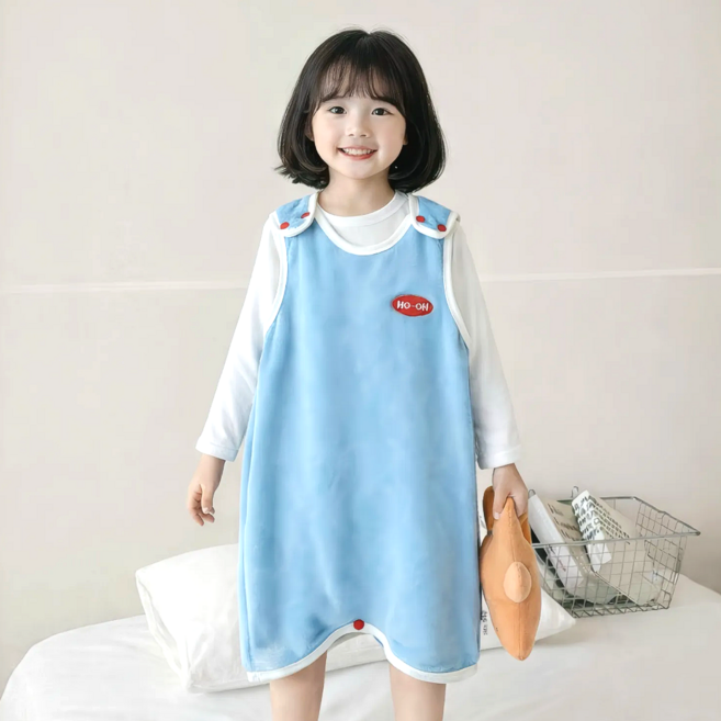 HO-OH 아기 겨울 수면조끼 아동용 유아 극세사 실내조끼
