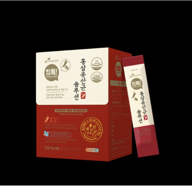 [시에나랩]NEW 홍삼유산균 솔루션 30포 x 5박스 면역 장건강 유산균 더건강톡, 5개, 60g