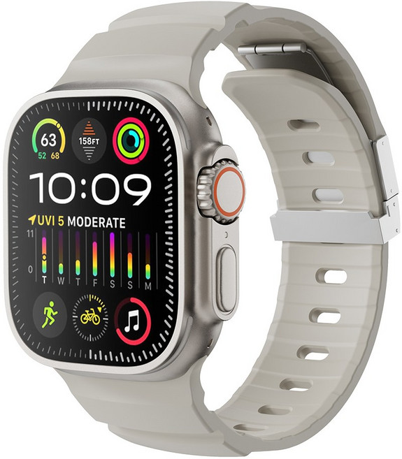 클라스원 애플워치 호환 경량 스포츠 마그네틱 스트랩, 1개, 스타라이트