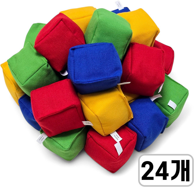 준비끝 오재미 6cm 콩주머니, 24개, 혼합 색상