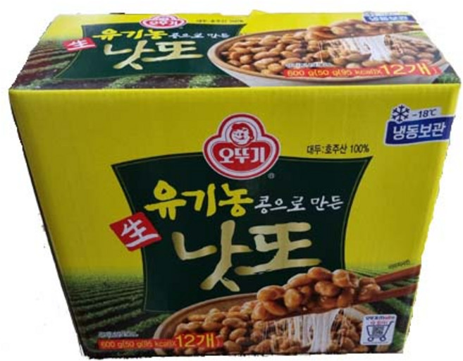 오뚜기 유기농 콩으로 만든 낫또 600g, 50g, 12개