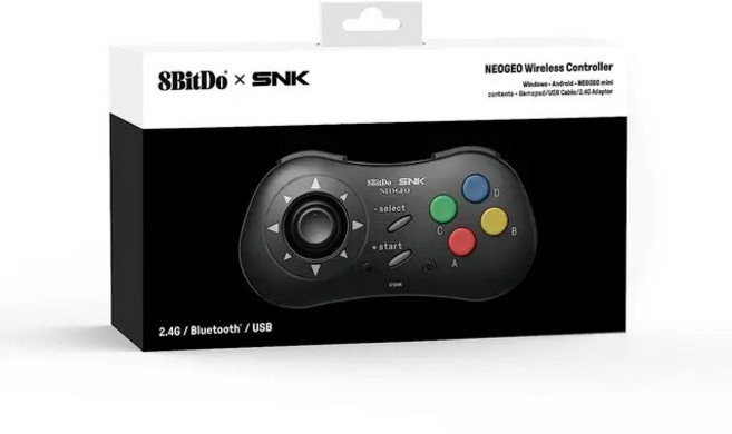 게임 컨트롤러 패드 NEOGEO 윈도우 안드로이드용 무선 미니 클래식 SNK 공식 라이선스, 1개, 1.Black Edition