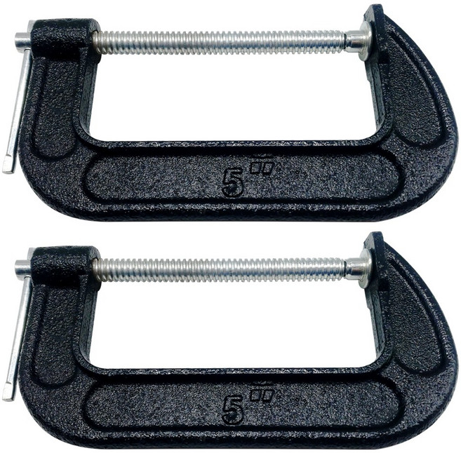 C형 클램프 5인치 130mm G형 목공용, 2개