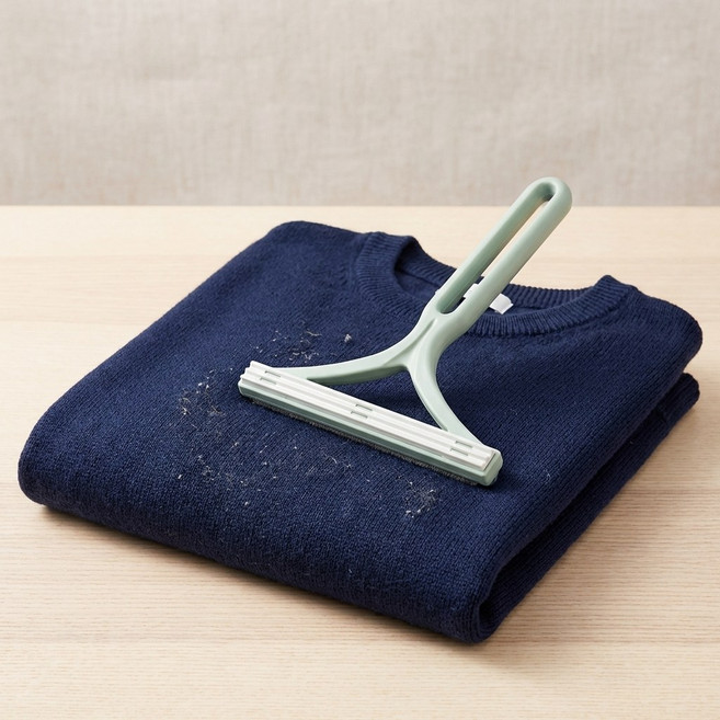 브로키 2in1 멀티 니트 옷 보풀 제거기, 그린, 양면사용