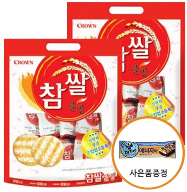 크라운 참쌀설병 쌀스낵 사은품증정, 270g, 2개