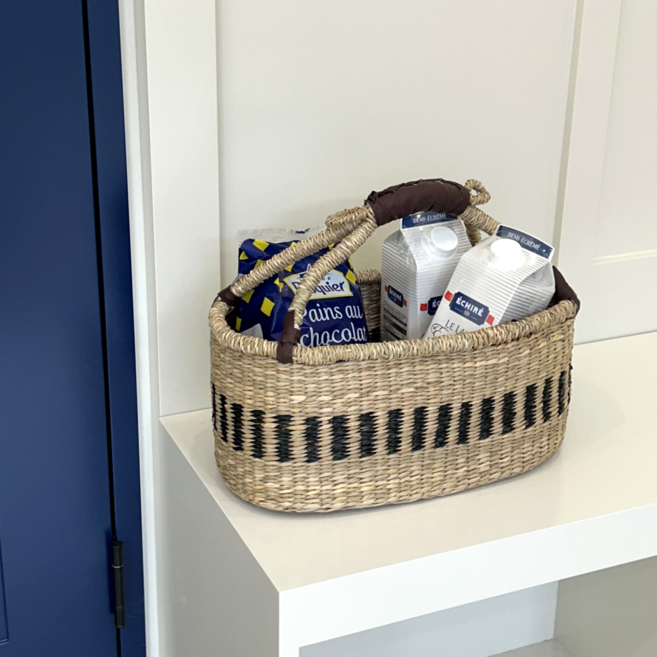 무드릭스 라탄 빅 바스켓 피크닉바구니 수납바구니 정리함, 1개, 단일