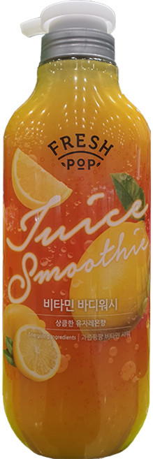 해피바스 프레시팝 주스 스무디 옐로우 바디워시 1100ml, 1개