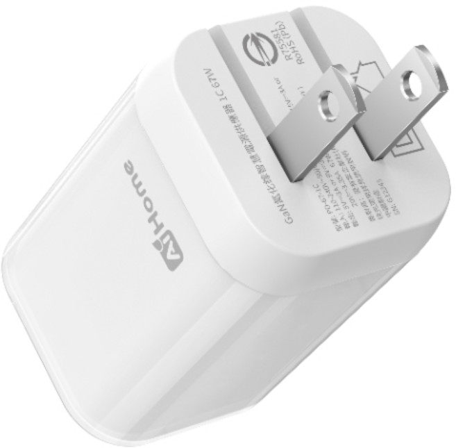 AiHome 67W GaN氮化鎵迷你USB-C快充充電器組, 67W氮化鎵白色快充頭（不附線）, 1個