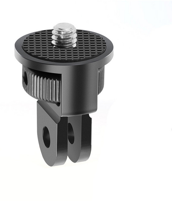 고프로 액션캠 마운트 to 1/4 나사 고급형 어댑터 메탈 브라켓 2날 프롱 핑거 인스타360 4분의 1 셀카봉 연장스틱 연결, 1개