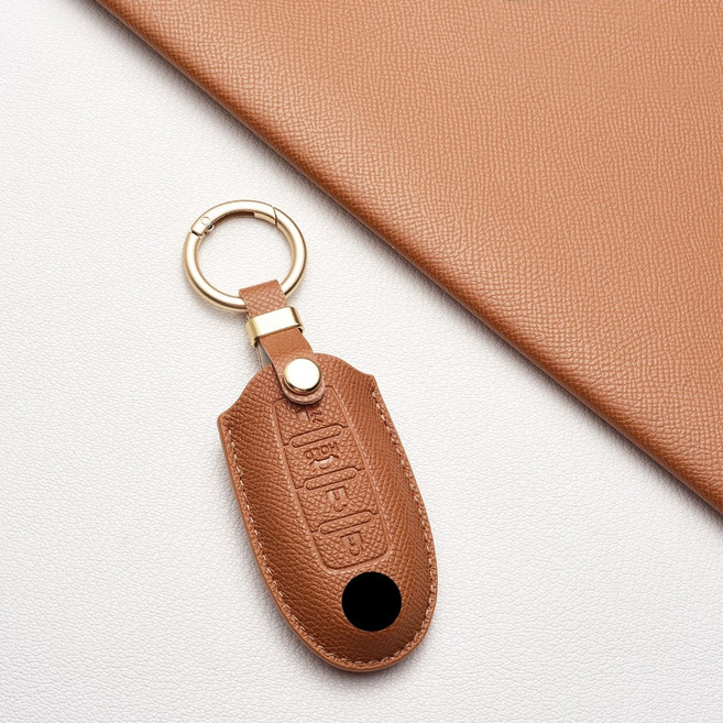 닛산/인피니티 키케이스 방스크래치 내마모성 주크/큐브/멕시마 등 전차종 + Q시리즈 (Q30 Q50 QX60 Q70) 호환, 닛산/인피니티 A4타입(4버튼), 샌드 브라운