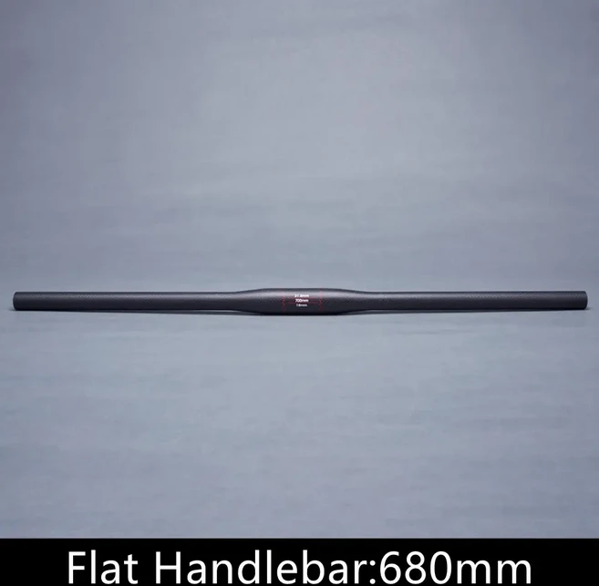 무광 3K 카본 핸들바 산악 자전거 핸들바 스템 직경 31.8mm MTB 자전거 수평/일자형 핸들바, 14 Flat Handlebar 680mm