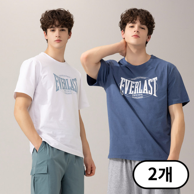 1+1 에버라스트 기능성 반팔 쿨티셔츠 빅로고 냉감티