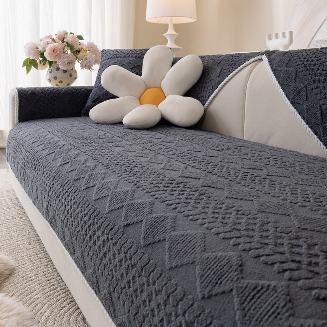 부드러운 단색 모던 심플한 감성의 논슬립 쇼파패드 2 3 4인용