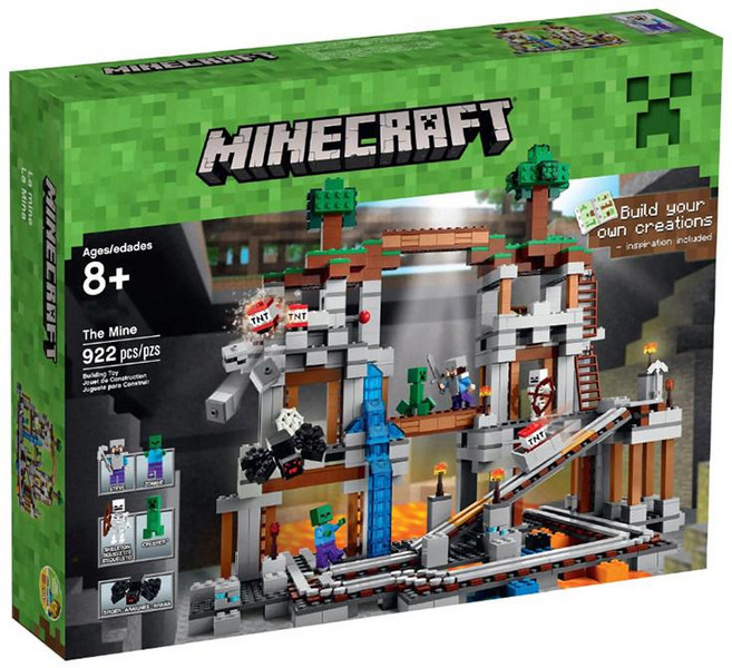 마인크래프트 호환 조립 블록 어린이 장난감 놀이 선물 추천 엔더드래곤 결전 산악 동굴 광산, 1개, 지하 광산