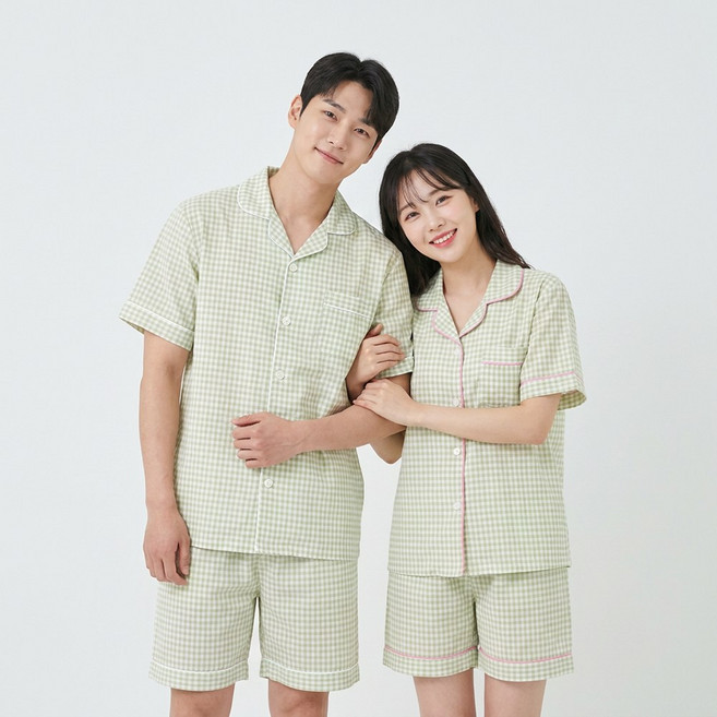 인따르시아 요루 커플 남성 여성 잠옷 상하세트