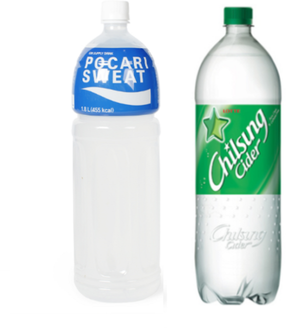 포카리스웨트1.8L 3개 + 칠성 사이다 1.8L 3개, 6개, 1.8L
