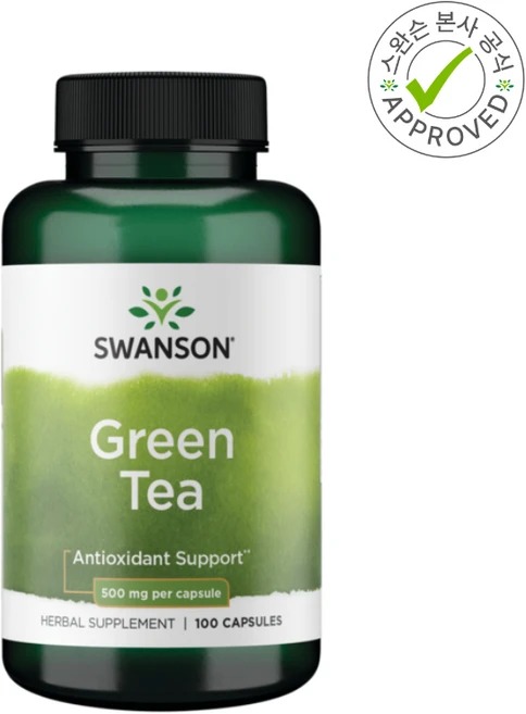 스완슨 녹차 500mg 100캡슐 1개, 100정 - 쿠팡