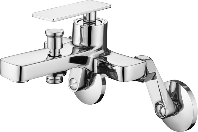 욕실 샤워수전 벽붙이샤워기 수전 PRIDA P-600 크롬, 1개, 실버